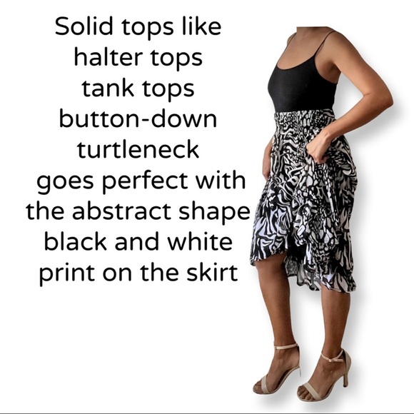 Beautiful Handmade Skirt Size Small/Medium￼￼ Asymmetrical high - Low Style - Picture 3 of 10